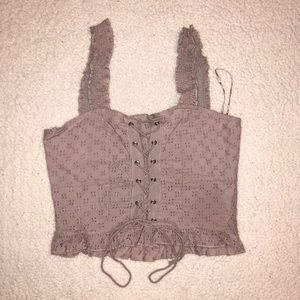 cotton on lilac tie up top